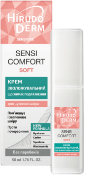 Крем Hirudo Derm зволожуючий  для чутливої шкіри SENSI COMFORT SOFT Sensitive, 50 мл