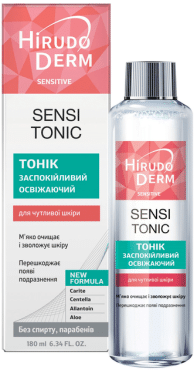 Тонік для обличчя Hirudo Derm заспокійливий та SENSI TONIC Sensitive, 180мл