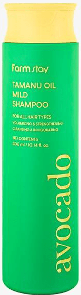 Шампунь для волосся з маслом таману та авокадо Farmstay Tamanu Oil Mild Shampoo Avocado 300 мл