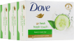 Крем-мило Dove Go Fresh Fresh Touch з ароматом огірка та зеленого чаю, 3 шт по 90 г фото 1