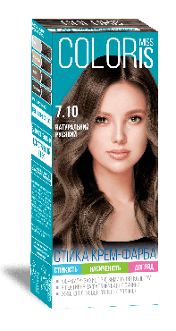 Фарба для волосся Miss Coloris №7.10 Натуральний русявий
