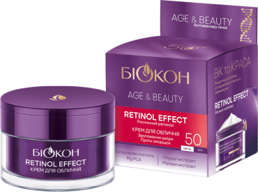Биокон Крем для лица увлажняющий  от морщин с ретинолом день/ночь 50+ Retinol Effect  Age&Beauty, 50мл