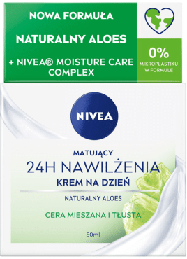Nivea Крем для обличчя матуючий денний для комбінованої та жирної шкіри з натуральним алое віра, 50мл