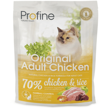 Profine Cat Original Adult корм сухой для взрослых кошек всех пород с курицей и рисом, 300г