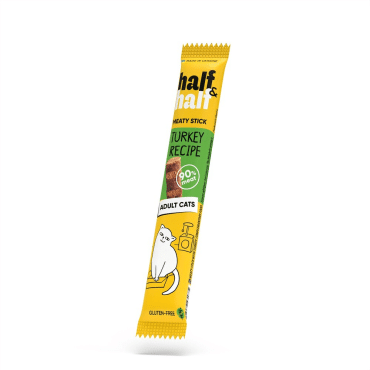 Half&Half ласощі для котів м'ясні палички з індичкою, 5г