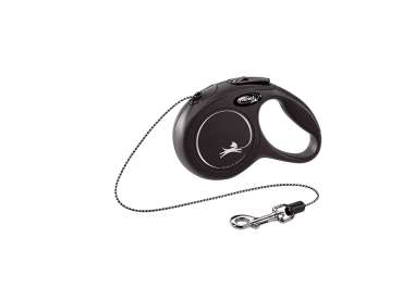 Flexi Classic Cat повідець-рулетка для котів трос, чорна XS, 3м/8кг