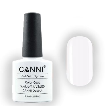 CANNI Гель-лак 023 белый, 7.3 мл