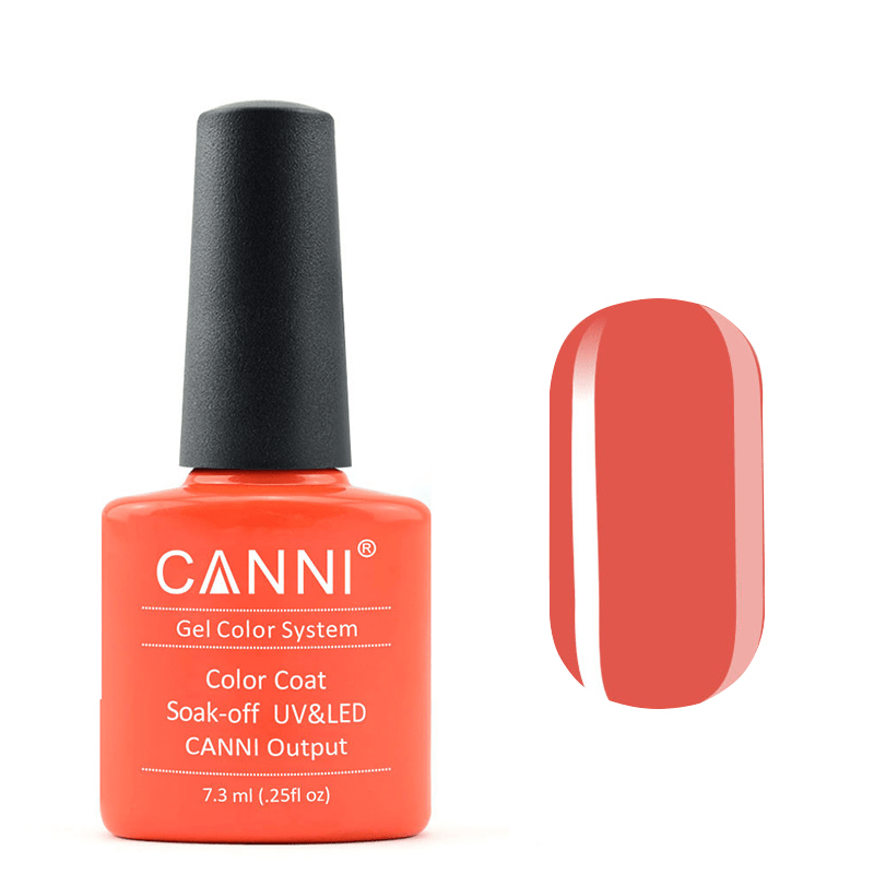 CANNI Гель-лак 168 рожево-жовтогарячий, 7,3мл
