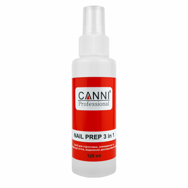 CANNI Засіб для знежирення та дегідратації нігтів спрей Nail prep, 120 мл