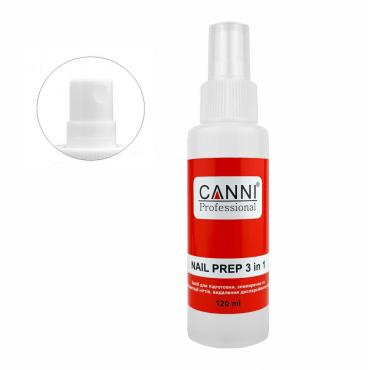 CANNI Засіб для знежирення та дегідратації нігтів спрей Nail prep, 120 мл фото 2