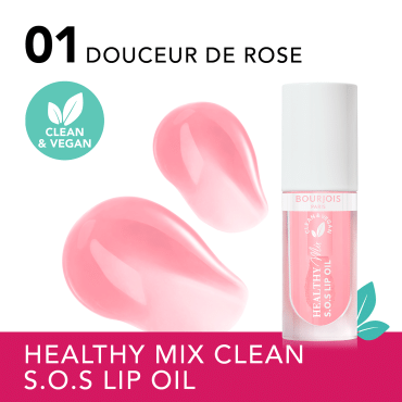 Масло для губ ухаживающее Bourjois Healthy Mix Lip Oil Serum, 01 DOUCEUR DE ROSE, 4.5 мл