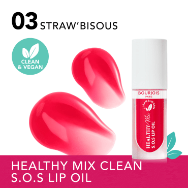 Олія для губ доглядаюча Bourjois Healthy Mix Lip Oil Serum, 03 STRAW’BISOUS, 4.5 мл