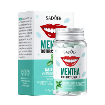 Жевательные гранулы для очищения полости рта твердые Sadoer mint, 30 шт