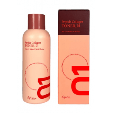 Тонер для обличчя Esfolio проти зморшок зволожуючий Peptide Collagen 01, 180мл