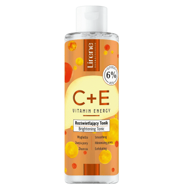 Тоник для лица Lirene осветляющий и увлажняющий C+E Vitamin Energy, 200мл