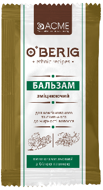 Бальзам винно-хмельовий O’BERIG з білою глиною для комбінованого та схильного до жирності волосся 15 мл