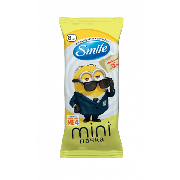 Smile Вологі серветки MINI Ліцензійні герої, 8 шт. фото 1