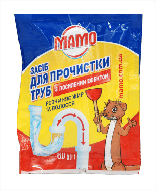 МАМО Засіб для прочистки труб з посиленим ефектом 60 г