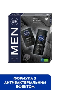 Nivea набор Men Deep Control (лосьон после бритья, 100 мл+гель для душа, 250 мл) фото 2