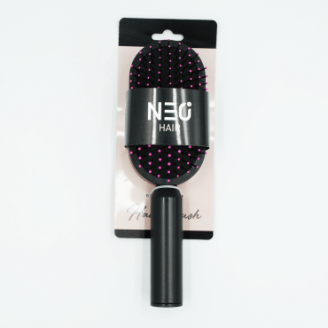 Щітка масажна NEO hair овальна чорно-рожева