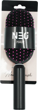Щетка массажная NEO hair овальная черно-розовая