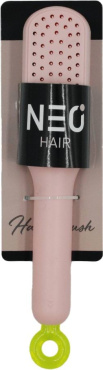 Щітка масажна NEO hair з функцією самоочищення рожева