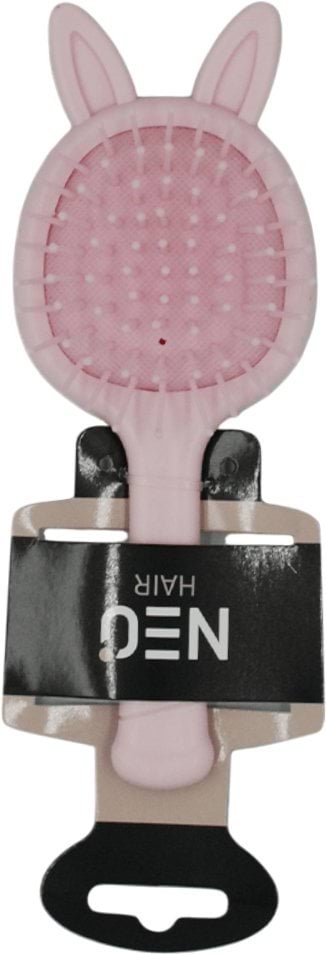 Щітка масажна дитяча NEO hair продувна з вушками рожева