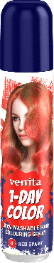 Venita спрей тонуючий 1-DAY Color red spark, 50мл