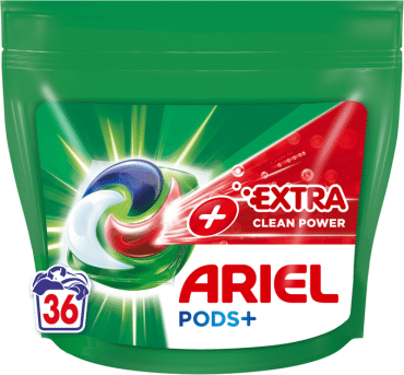 Капсулы для стирки Ariel Pods Extra Clean Power для стирки белых и светлых вещей, 36 шт