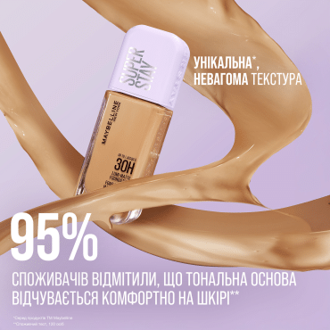 Тональна основа з природним матовим фінішем Maybelline New York Super Stay Lumi-Matte 96, 35 мл фото 6