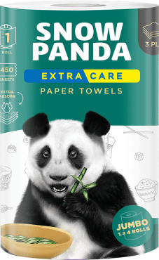 Паперові рушники Snow Panda Extra Care, 3 шари, 1 рулон