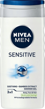 Nivea гель для душа мужской 3 в 1 Sensitive, 250 мл