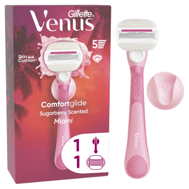 Станок для бритья женский Venus Comfortglide Miami Sugarberry с 1 сменным картриджем