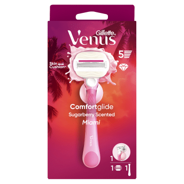 Станок для бритья женский Venus Comfortglide Miami Sugarberry с 1 сменным картриджем фото 1