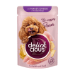 DELICKCIOUS Корм для собак полоски с индейкой и сыром в крем-супе, 85 г