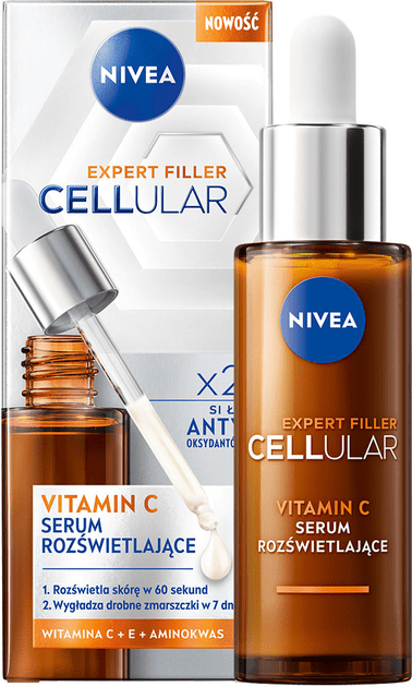 Сироватка NIVEA Cellular Expert Filler з вітаміном С для відновлення сяйва 30 мл