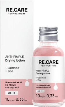 RE.CARE локальное средство от прыщей подсушивающее Anti-Pimple Drying Lotion, 10 мл