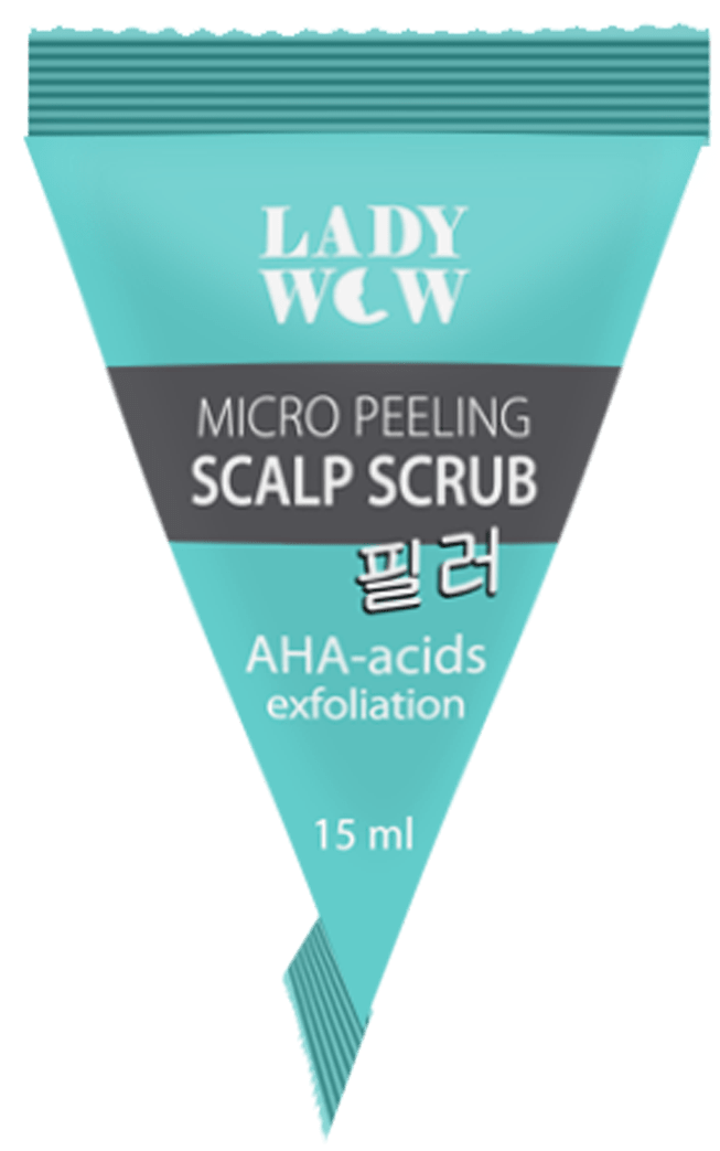 Скраб-мікропілінг для шкіри голови LADY WOW із AHA-кислотами, 15 мл