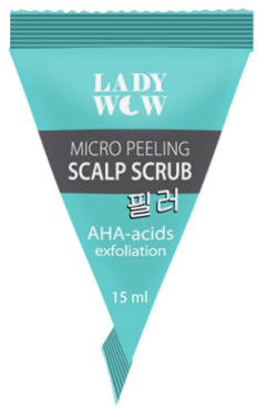 Скраб-мікропілінг для шкіри голови LADY WOW із AHA-кислотами, 15 мл