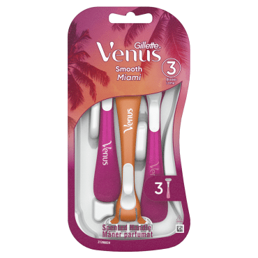 Одноразовые станки для бритья женские Venus Smooth Miami, 3 шт фото 1