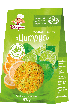 Добрик Посыпка кондитерская фигурная со вкусом Цитрус, 1 шт.