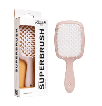 Щетка массажная JANEKE Superbrush Standart,  пудровый с белым фото 1