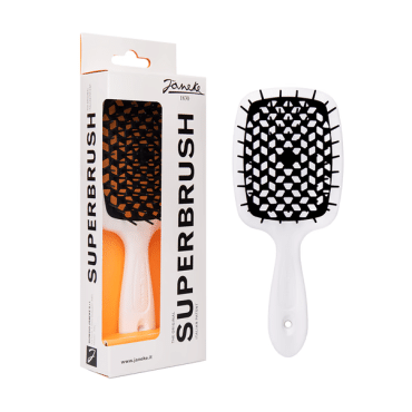 Щітка масажна JANEKE Superbrush Standart, білий з чорним фото 1