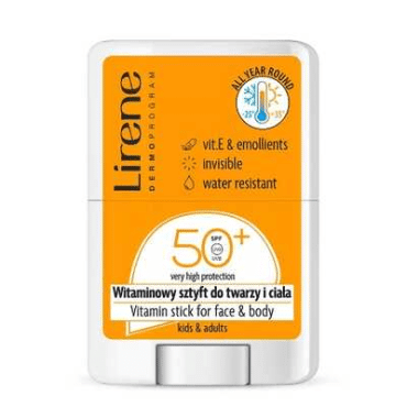 Lirene стік витаминный для лица и тела водостойкий SPF50, 15г