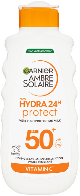 Garnier Ambre Solair молочко сонцезахисне водостійке з вітаміном С для зволоження шкіри SPF50, 175мл
