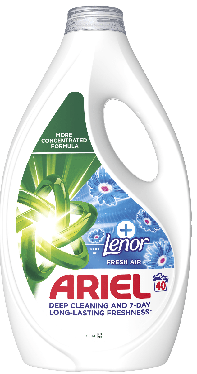 Засіб для прання рідкий Ariel з дотиком Lenor свіже повітря 1.80 л