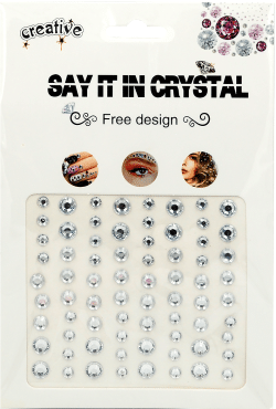 Наклейки-стразы Violetta для декора ногтей макияжа и боди-арта.