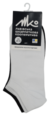 Шкарпетки Leo Step чоловічі сітка розмір 25, набір 2 шт., чорний та білий