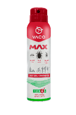 Аэрозоль от комаров, клещей и мошек VACO MAX с пантенолом, 100 мл