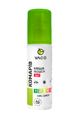 Спрей 3в1 от комаров, клещей и мошек VACO , 100 мл